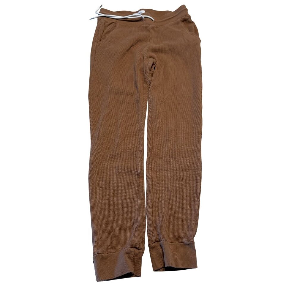 MATE The Label Brown Drawstring Thermal Cotton Jogger Pants Women's X-Small XS